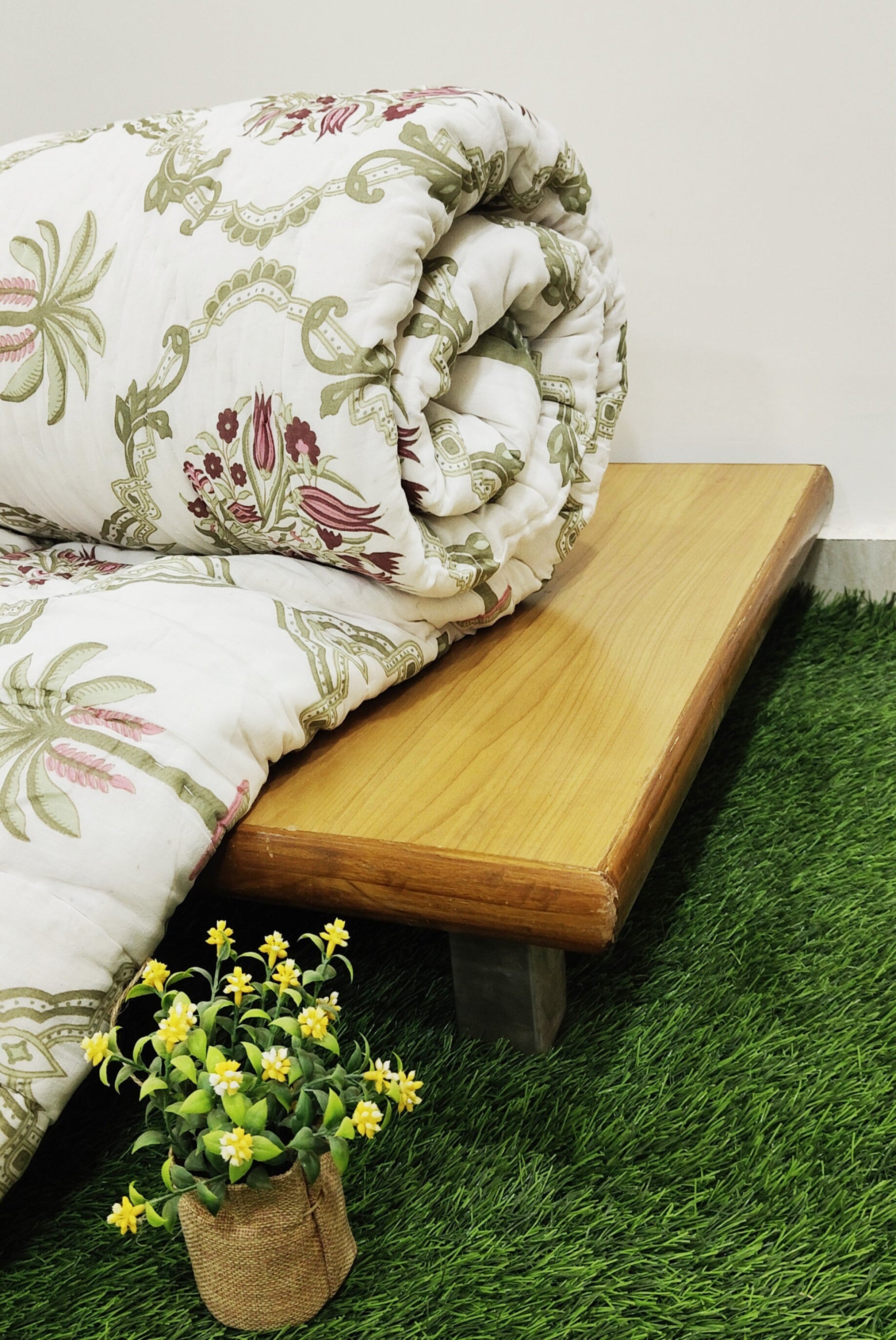 Palm tree & floral blooming